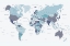 Picture of WORLD MAP BLUE 1
