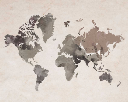 Picture of WATERCOLOR MAP SEPIA
