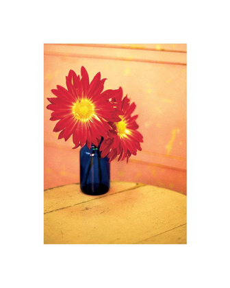 Picture of BLUE JAR WITH FLOWERS