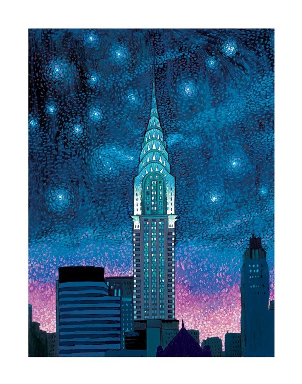 Picture of CHRYSLER BUILDING AT NIGHT