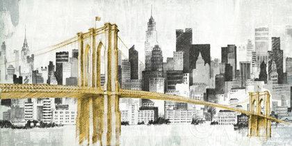 Picture of NEW YORK SKYLINE I YELLOW BRIDGE NO WORDS