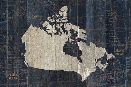 Picture of OLD WORLD MAP BLUE CANADA