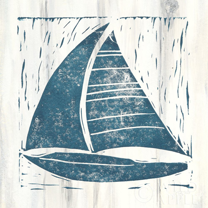 Picture of NAUTICAL COLLAGE IV ON WHITE WOOD
