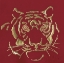 Picture of GILDED TIGER ON RED