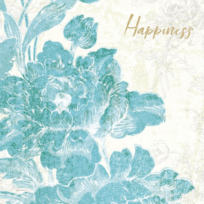 Picture of TOILE ROSES VI TEAL HAPPINESS