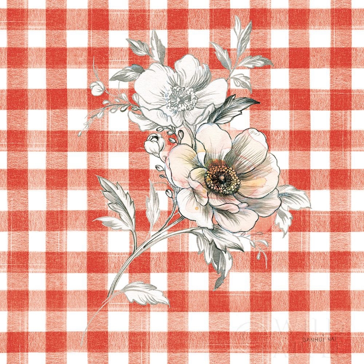 Picture of SKETCHBOOK GARDEN VII RED CHECKER