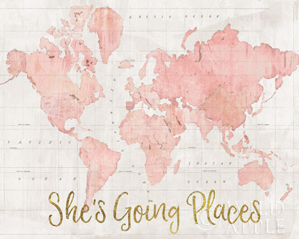 Picture of ACROSS THE WORLD SHES GOING PLACES PINK