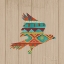 Picture of SOUTHWESTERN VIBES III ON WALNUT