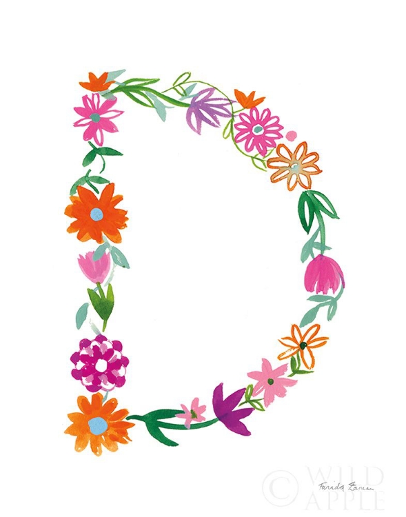 Picture of FLORAL ALPHABET LETTER IV