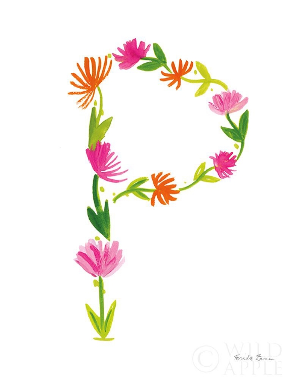 Picture of FLORAL ALPHABET LETTER XVI