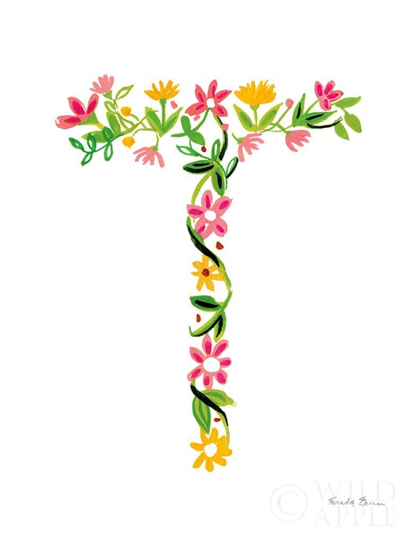 Picture of FLORAL ALPHABET LETTER XX