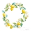 Picture of FLOURSACK LEMON V ON WHITE