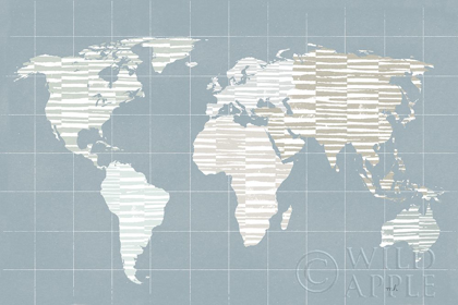 Picture of CALM WORLD MAP GRID