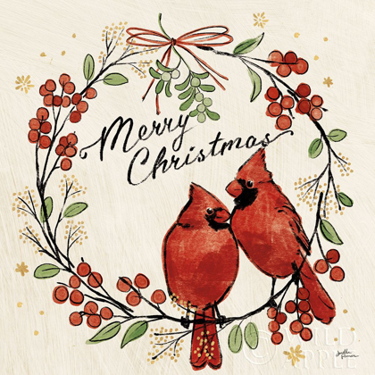 Picture of CHRISTMAS LOVEBIRDS XII