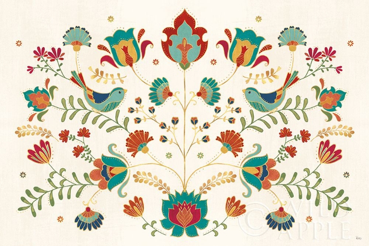 Picture of FOLK FLORAL I