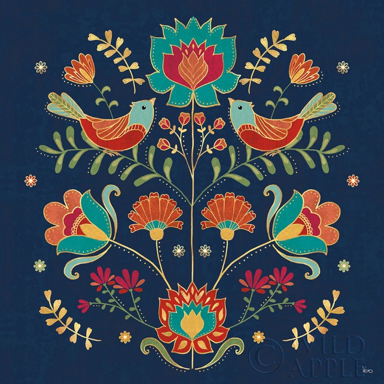 Picture of FOLK FLORAL II DARK