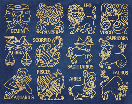 Picture of WHATS YOUR SIGN BLUE GOLD