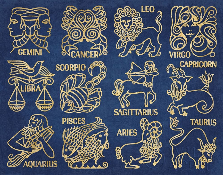 Picture of WHATS YOUR SIGN BLUE GOLD