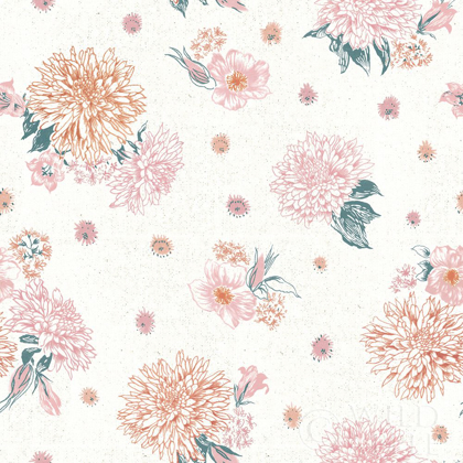 Picture of FLOWERS ON WHITE CONTEMPORARY BRIGHT PATTERN IV