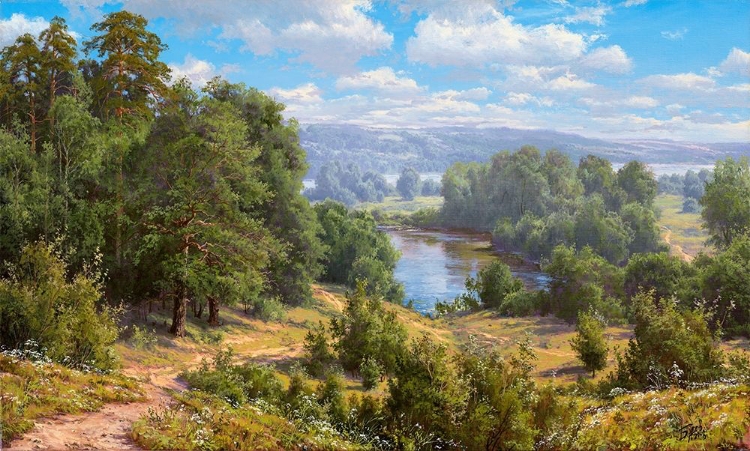 Picture of LANDSCAPE WITH RIVER - 2 