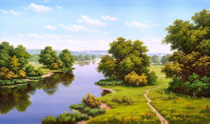 Picture of LANDSCAPE WITH THE RIVER 