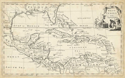 Picture of MAP OF WEST INDIES