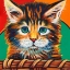 Picture of KITTEN IN BASKET I