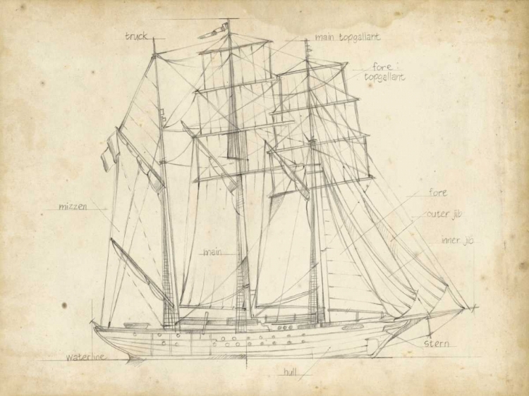 Picture of SAILBOAT BLUEPRINT I
