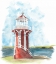 Picture of WATERCOLOR LIGHTHOUSE III