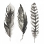 Picture of WATERCOLOR FEATHERS I