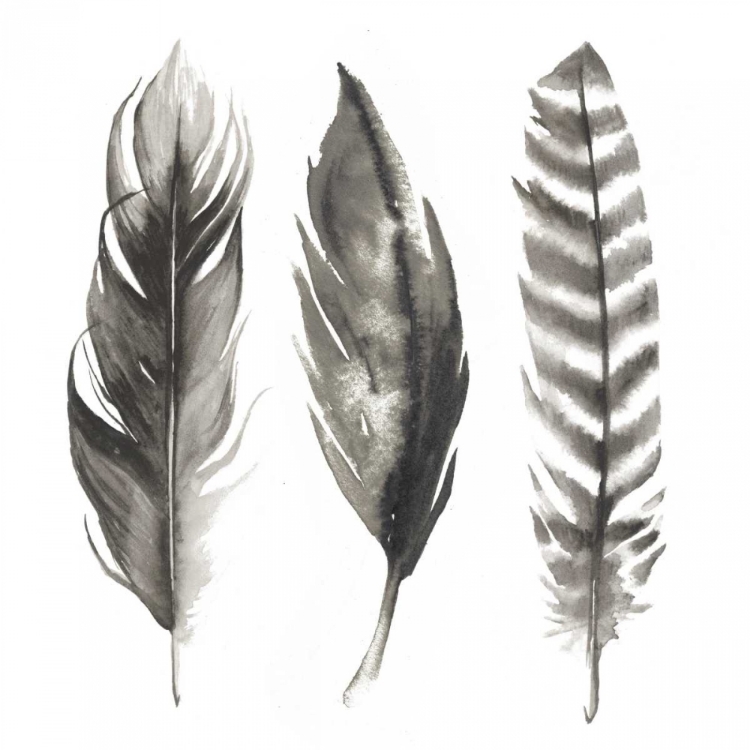 Picture of WATERCOLOR FEATHERS I