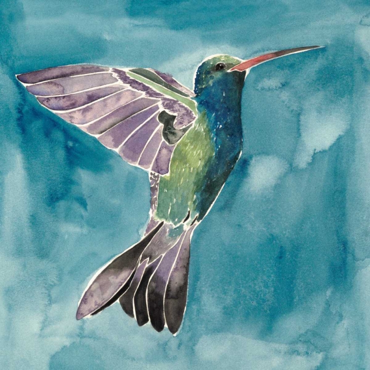 Picture of WATERCOLOR HUMMINGBIRD I