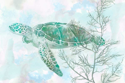 Picture of WATERCOLOR SEA TURTLE II