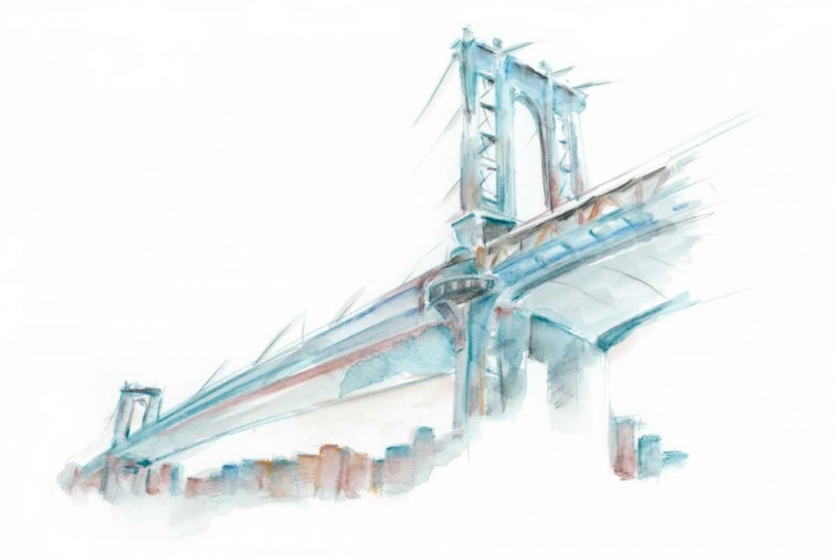 Picture of WATERCOLOR BRIDGE SKETCH I