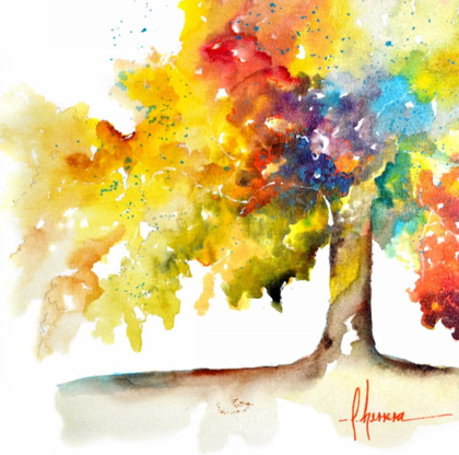 Picture of RAINBOW TREES I