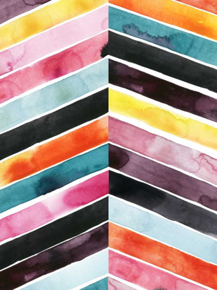 Picture of VIVID WATERCOLOR CHEVRON I