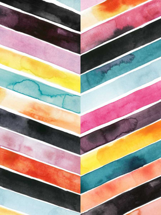 Picture of VIVID WATERCOLOR CHEVRON II