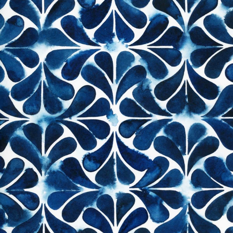 Picture of COBALT WATERCOLOR TILES III