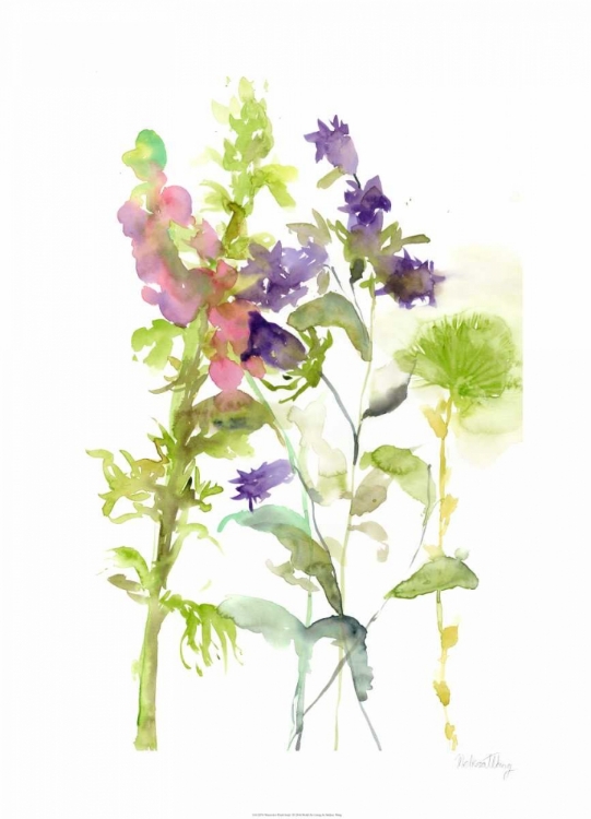 Picture of WATERCOLOR FLORAL STUDY I