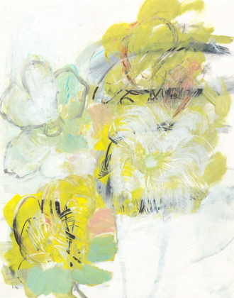 Picture of YELLOW FLORAL ABSTRACT I