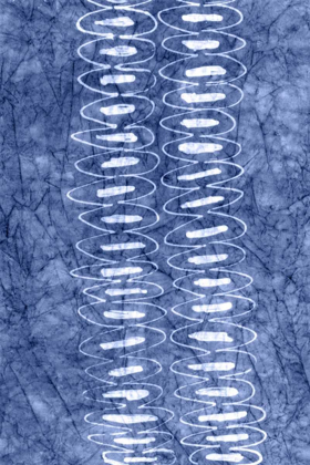 Picture of INDIGO PRIMITIVE PATTERNS II