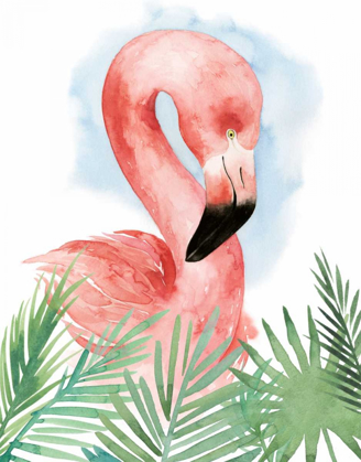 Picture of WATERCOLOR FLAMINGO COMPOSITION I