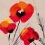 Picture of THREE POPPIES - GREY