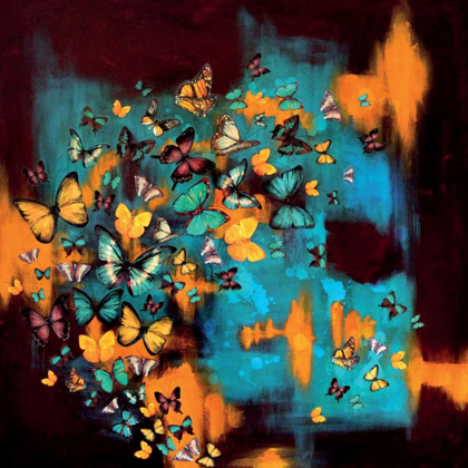 Picture of BUTTERFLIES ON TURQUOISE