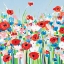 Picture of CORNFLOWERS AND POPPIES