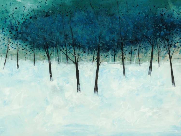 Picture of BLUE TREES ON WHITE