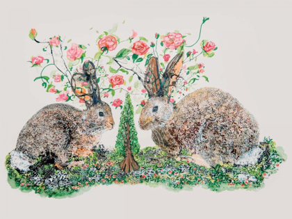 Picture of RABBITS AND ROSES
