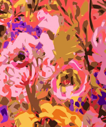 Picture of WARM ABSTRACT FLORAL II