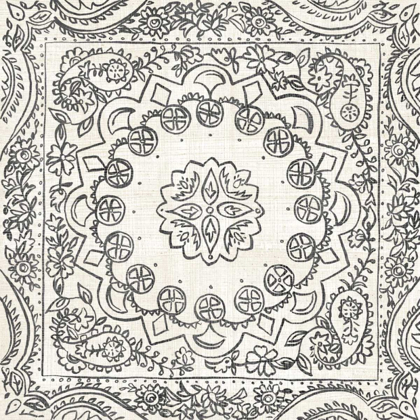 Picture of BANDW BATIK ROSETTE II