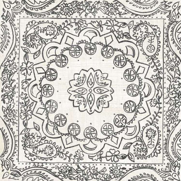 Picture of BANDW BATIK ROSETTE II